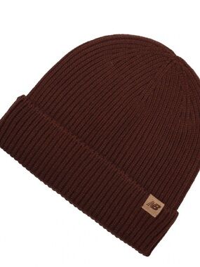 New Balance Men's Brown Rib Knit Cuffed Beanie - Winter Watchman Beanie